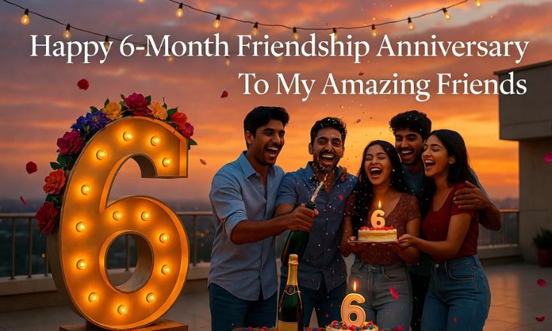 6-Month Anniversary Wishes for Friends Celebrating Together
