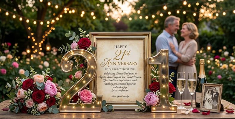 21st Anniversary Wishes for Parents