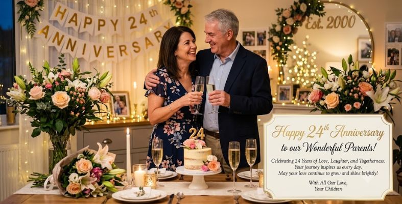 24th Anniversary Wishes for Parents