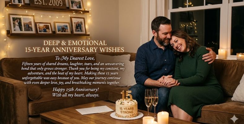 Deep and Emotional 15-Year Anniversary Wishes