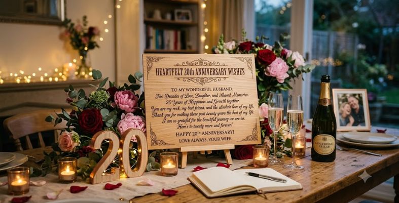 Heartfelt 20th Anniversary Wishes for Husband
