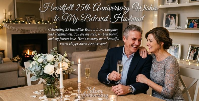 Heartfelt 25th Anniversary Wishes for Husband
