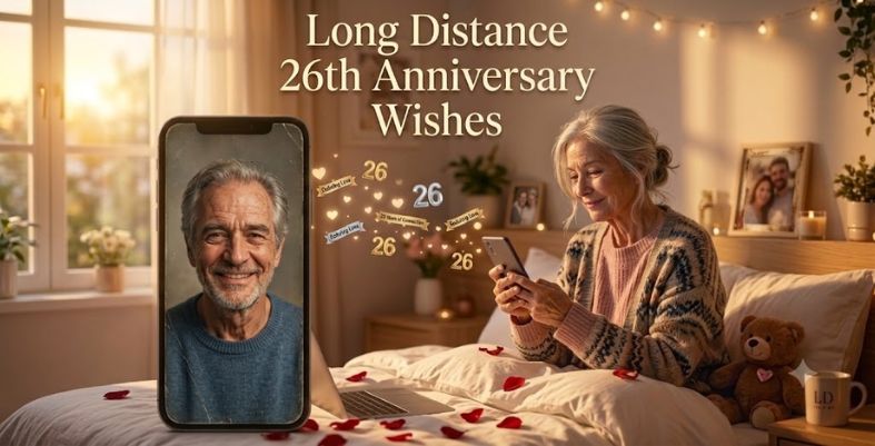 Long Distance 26th Anniversary Wishes