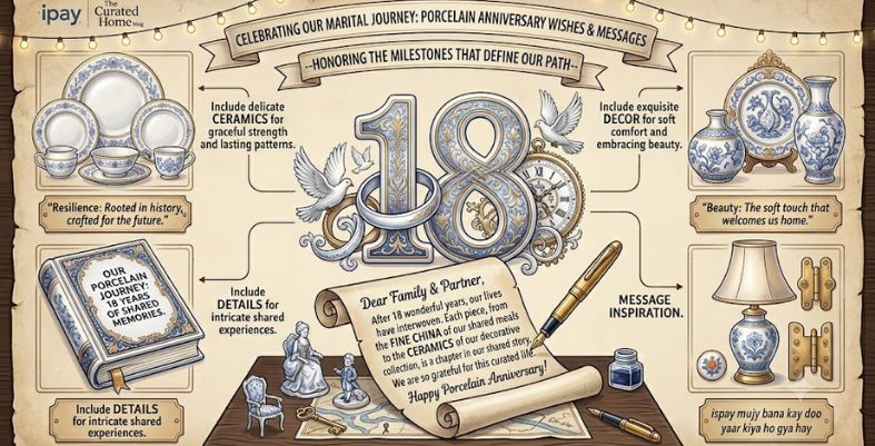 Porcelain Anniversary Wishes and Messages