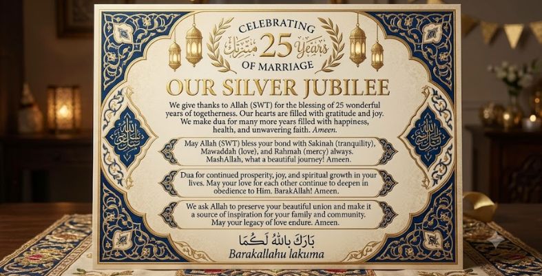 Religious & Dua-Filled 25th Anniversary Wishes