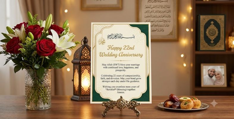 Religious & Islamic 22nd Anniversary Wishes