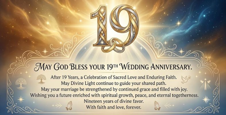 Religious & Spiritual 19th Anniversary Wishes
