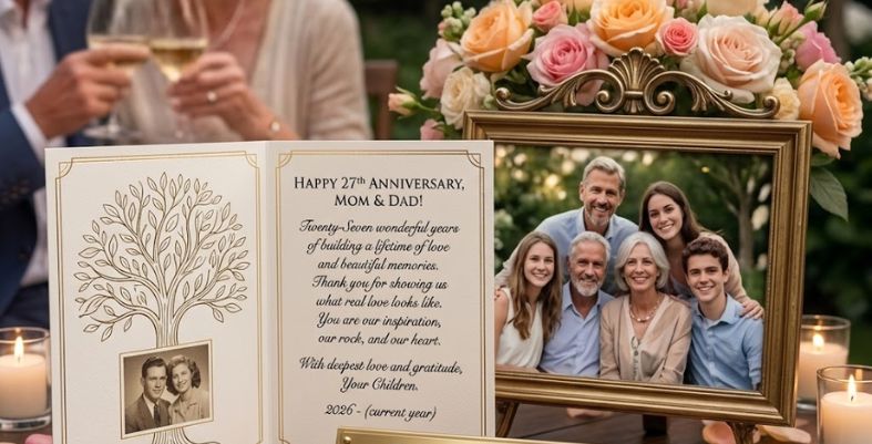 27th Anniversary Wishes for Parents — From Children