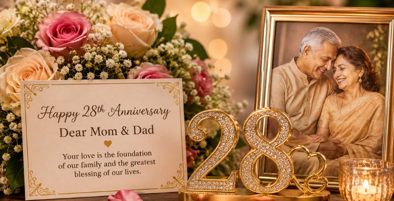 28th Anniversary Wishes for Parents