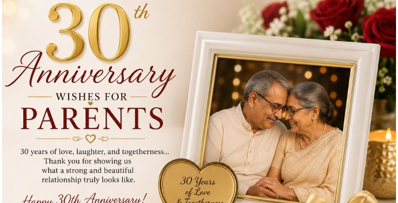 30th Anniversary Wishes for Parents