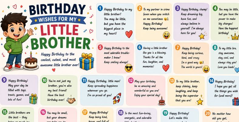 Birthday Wishes For Little Brother