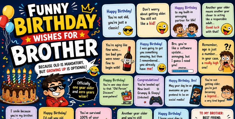 Funny Birthday Wishes For Brother