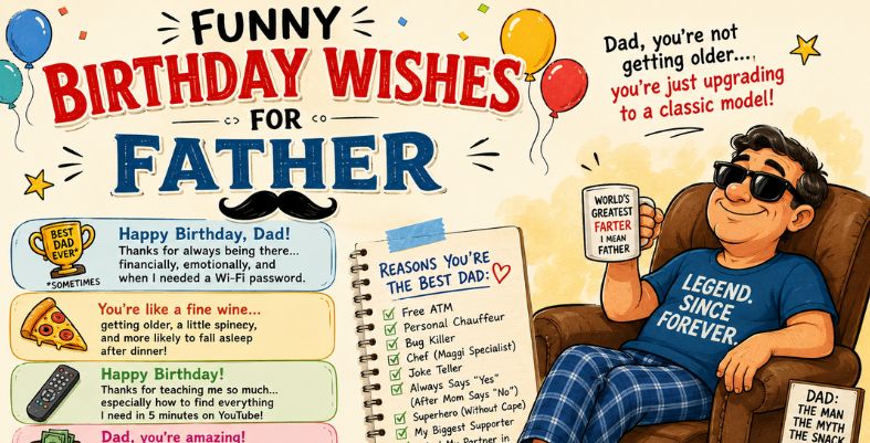 Funny Birthday Wishes For Father