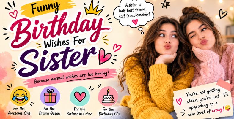 Funny Birthday Wishes For Sister