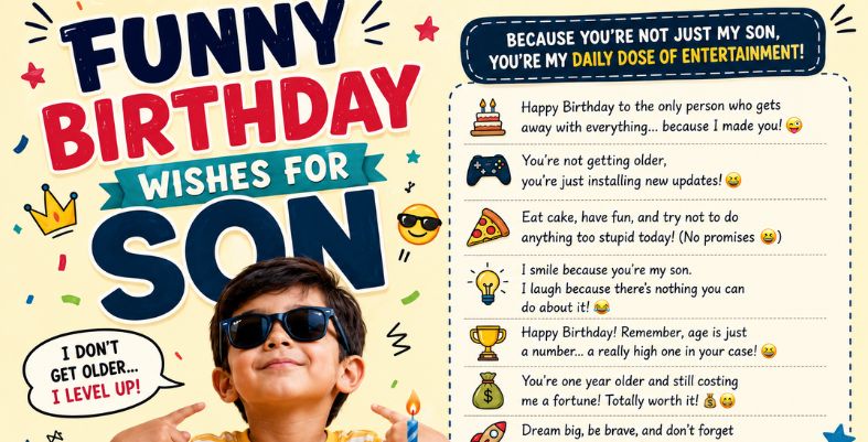 Funny Birthday Wishes For Son
