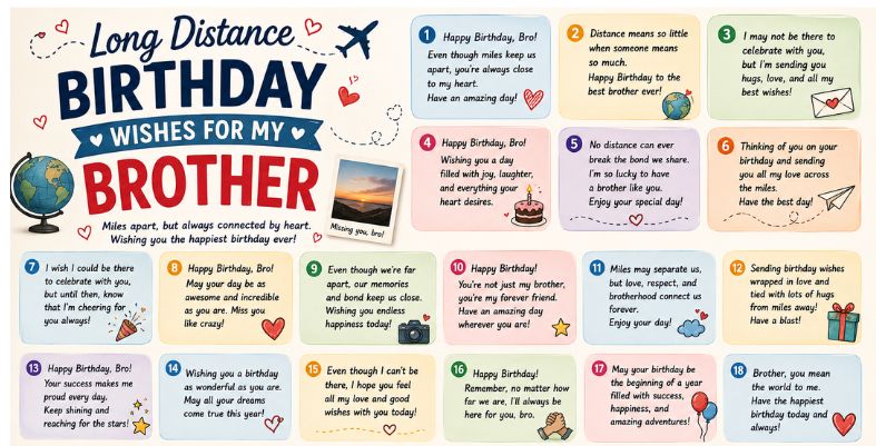 Long Distance Birthday Wishes For Brother