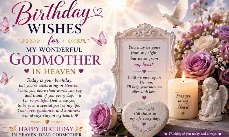 Birthday Wishes for Godmother in Heaven