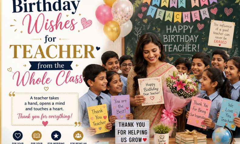 Birthday Wishes for Teacher from the Whole Class