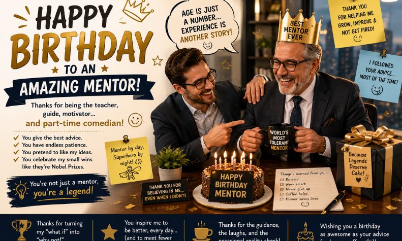 Funny Birthday Wishes for Mentor