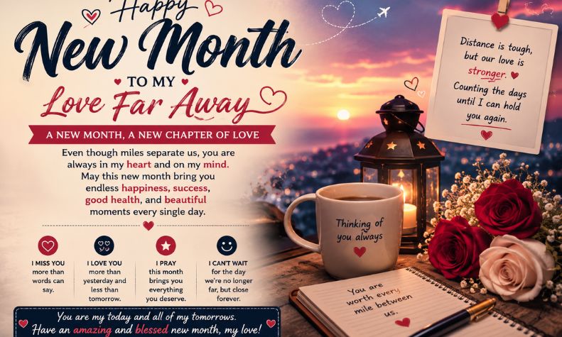 Happy New Month Message To My Love Far Away