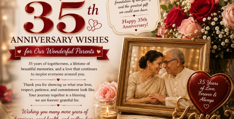 Heartfelt 35th Anniversary Wishes for Parents