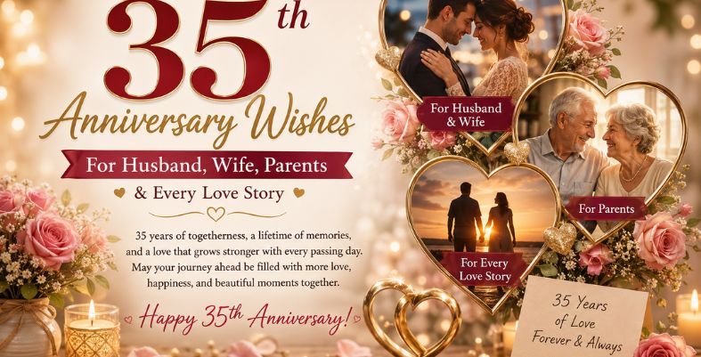 Heartfelt 35th Anniversary Wishes