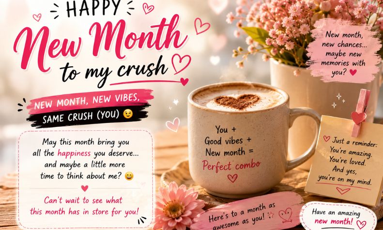 Light And Flirty New Month Wishes For A Crush