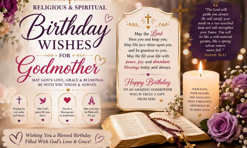 Religious and Spiritual Birthday Wishes for Godmother
