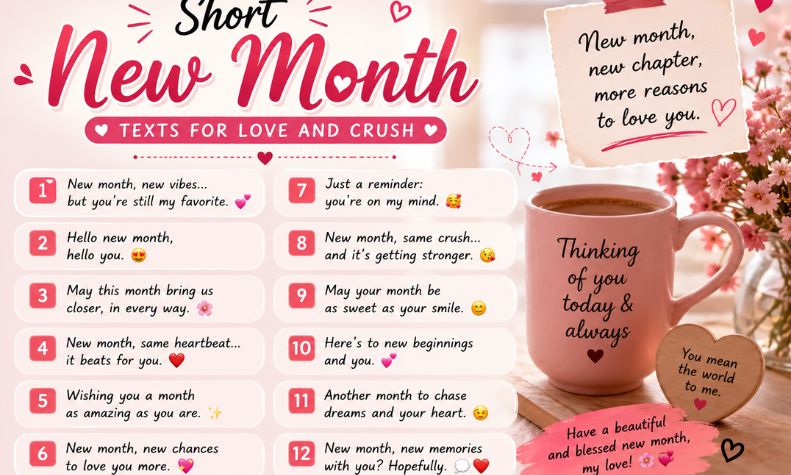 Short New Month Texts For Love And Crush
