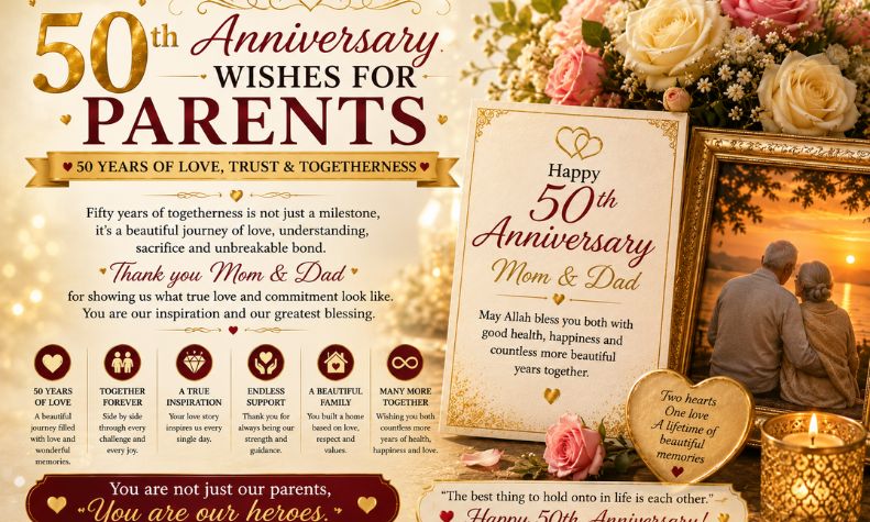 50th Anniversary Wishes for Parents