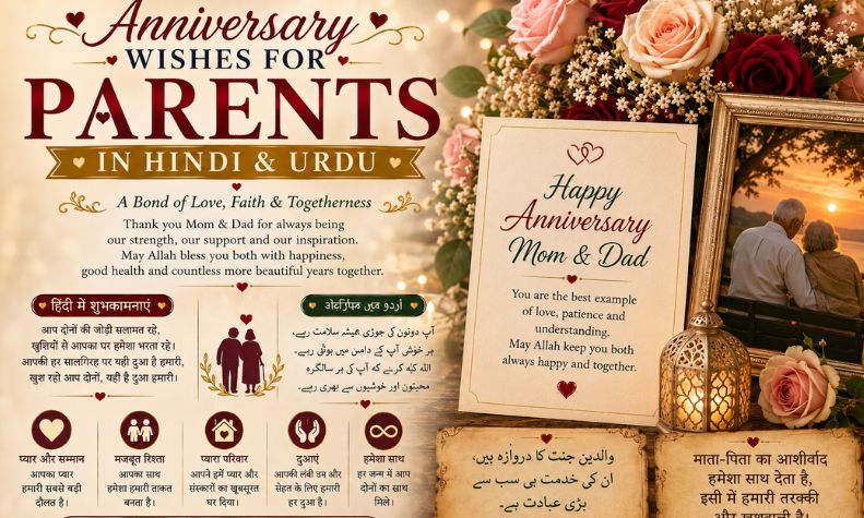 Anniversary Wishes for Parents in Hindi & Urdu