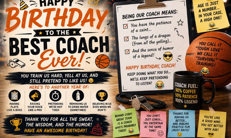 Funny Birthday Wishes for Coach