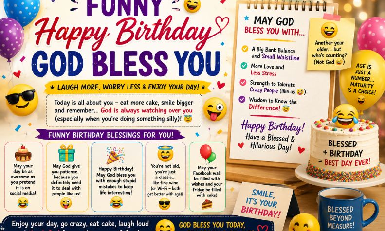 Funny Happy Birthday God Bless You Messages