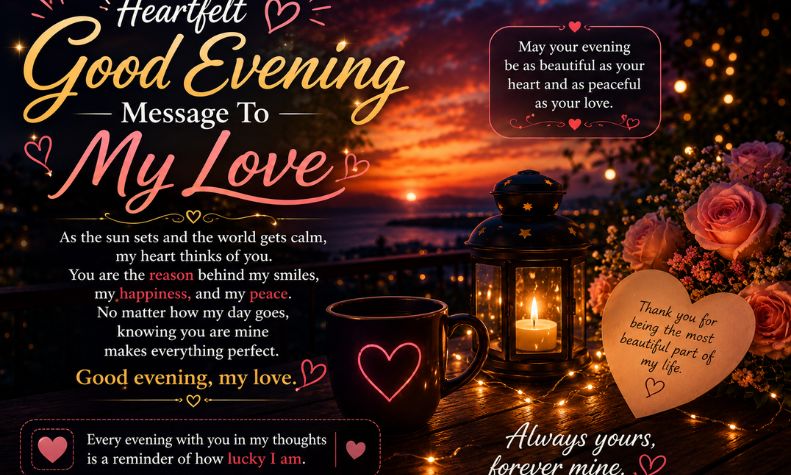 Heartfelt Good Evening Message To My Love