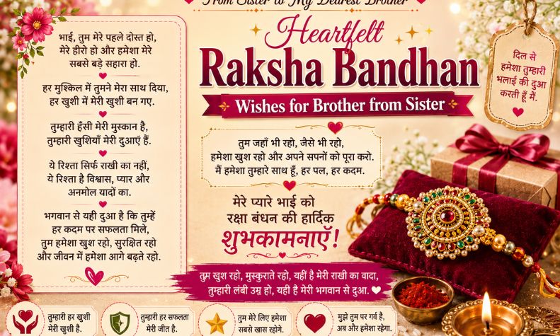 Heartfelt Raksha Bandhan Wishes for Brother from Sister