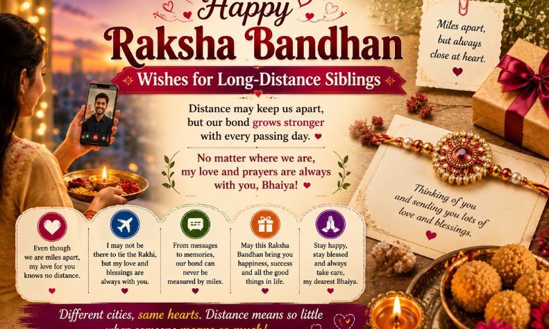Raksha Bandhan Wishes for Long-Distance Siblings