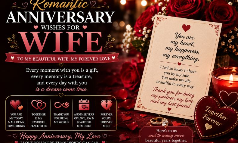 Romantic Anniversary Wishes for Wife