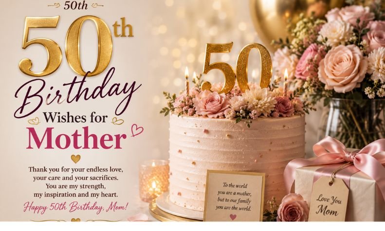 50th Birthday Wishes for Mother
