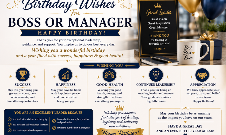 Birthday Wishes for Boss or Manager