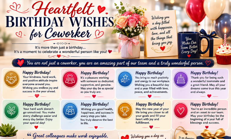 Heartfelt Birthday Wishes for Coworker