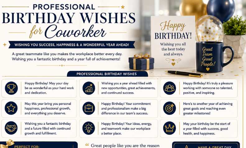 Professional Birthday Wishes for Coworker
