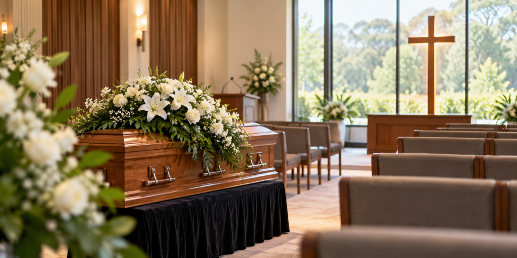 A peaceful funeral home chapel offering compassionate not-for-profit funeral services
